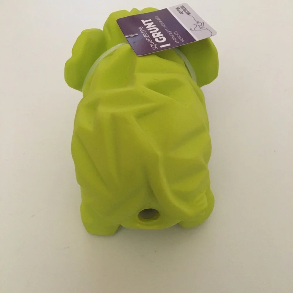 NEW Dog Toy Latex Green Elephant Grunt Noise for Large Pets | Multipet